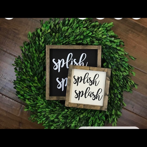 💦 NEW “splish splash” bathroom sign (7x7) 🛁 - Picture 2 of 2